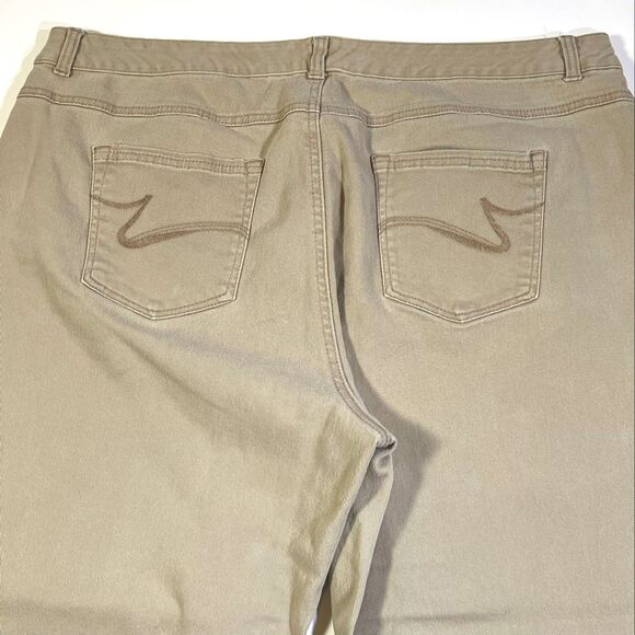 JMS Plus Size Straight Tan Jeans 24WS Stretch 27" Inseam - Picture 10 of 10